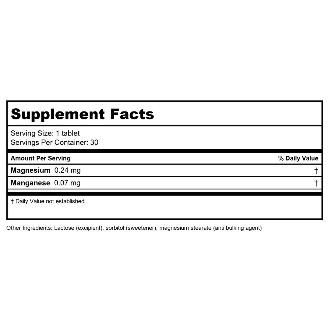 Activa Wavelength 1 - Supplement Facts panel