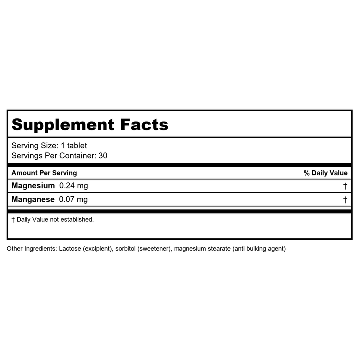 Activa Wavelength 1 - Supplement Facts panel