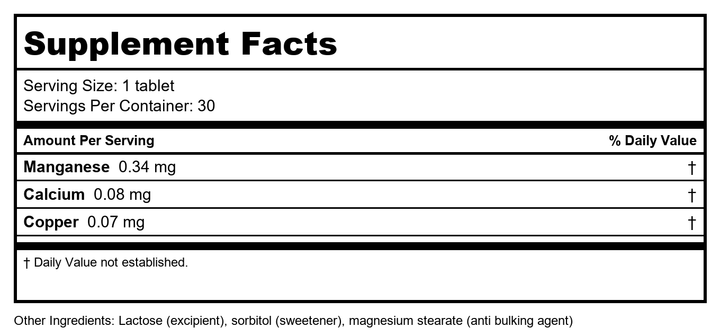 Activa Wavelength 10 - Supplement Facts panel