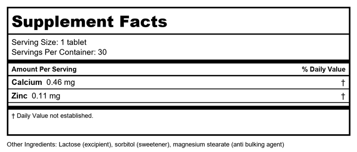 Activa Wavelength 9 - Supplement Facts panel