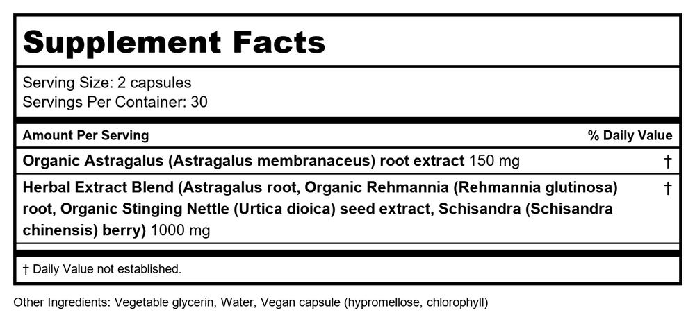 AI ImmunoRenew - 60 Capsules by Gaia Professionals - Supplement Facts panel