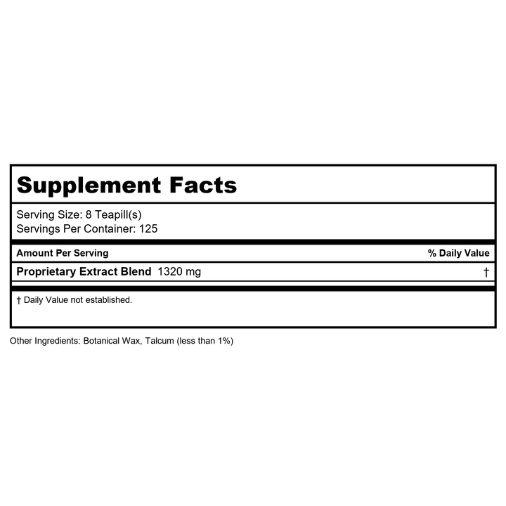 PLUM FLOWER CHINESE TEA Bu Zhong Yi Qi Wan/Central Chi, 200 CT - Supplement Facts panel