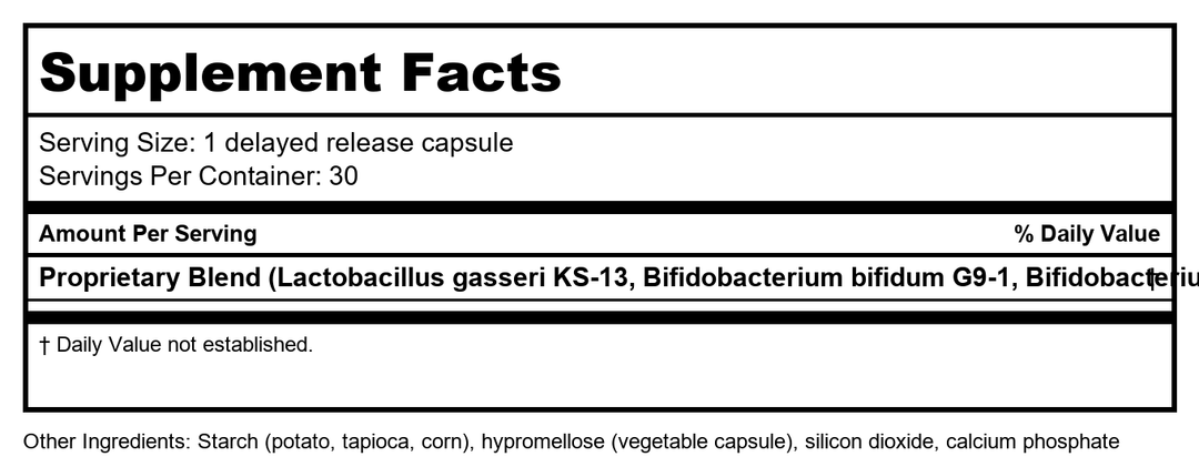 Kyo-Dophilus Max Probiotics, 30 Vegetarian Capsules - Supplement Facts panel