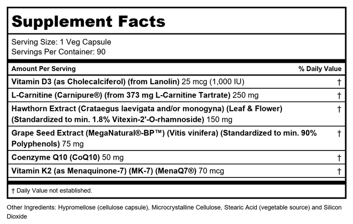 NOW Foods Supplements, Clinical Cardio, Cardiovascular Support*, Helps Maintain Blood Pressure Already Within the Healthy Range*, Clinically Validated Ingredients, 90 Veg Capsules - Supplement Facts panel