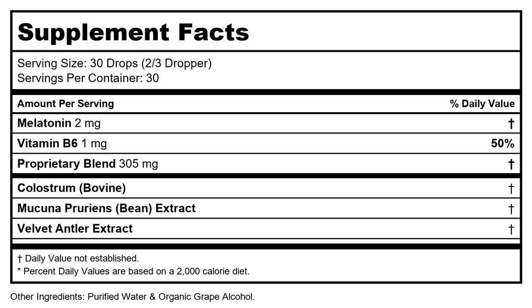 Optimum Sleep Assist / Default Title - Supplement Facts panel