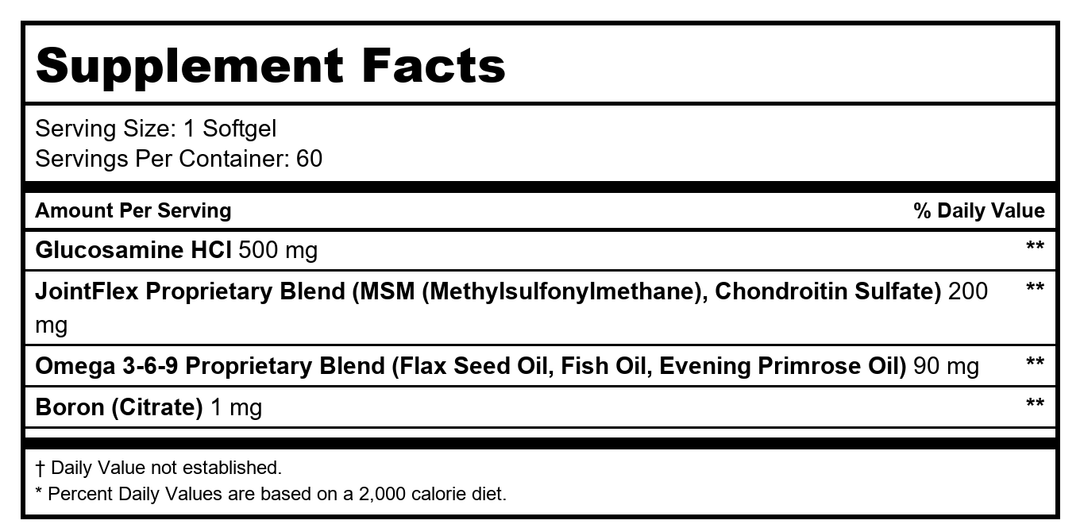 Chondrosamine 60 Softgels by Ecological Formulas/CVR - Supplement Facts panel