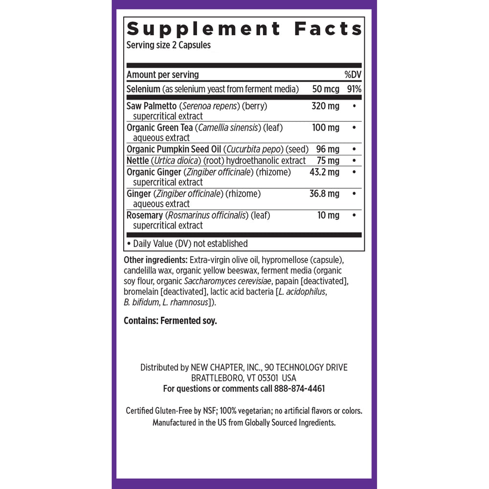Prostate 5LX™: Saw Palmetto Blend Supplement Facts