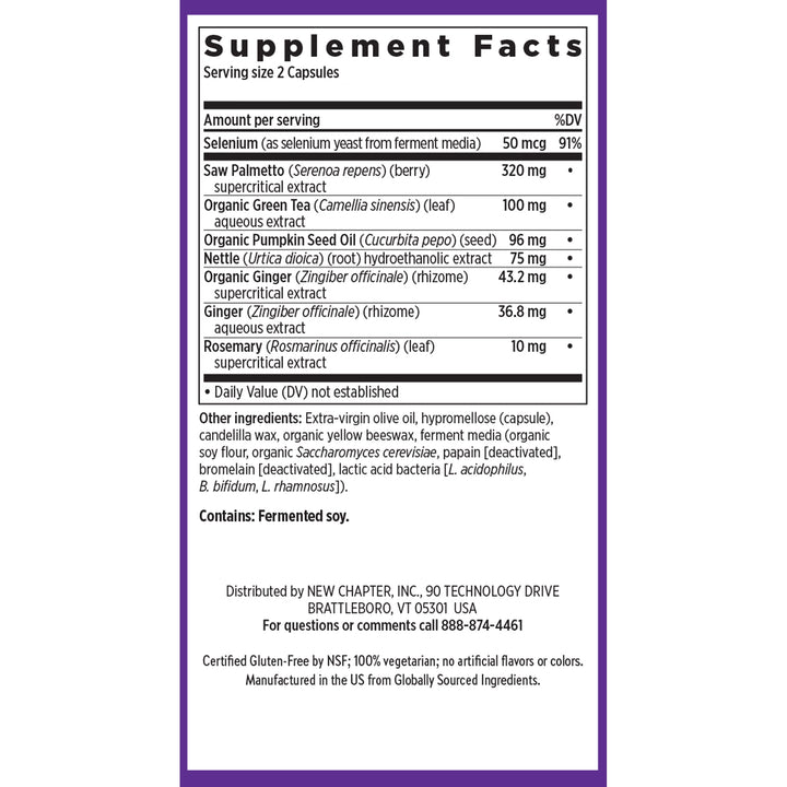 Prostate 5LX™: Saw Palmetto Blend Supplement Facts