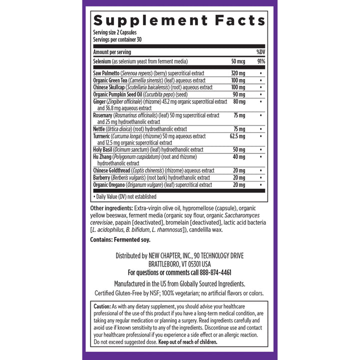 Zyflamend™ Prostate Supplement Facts