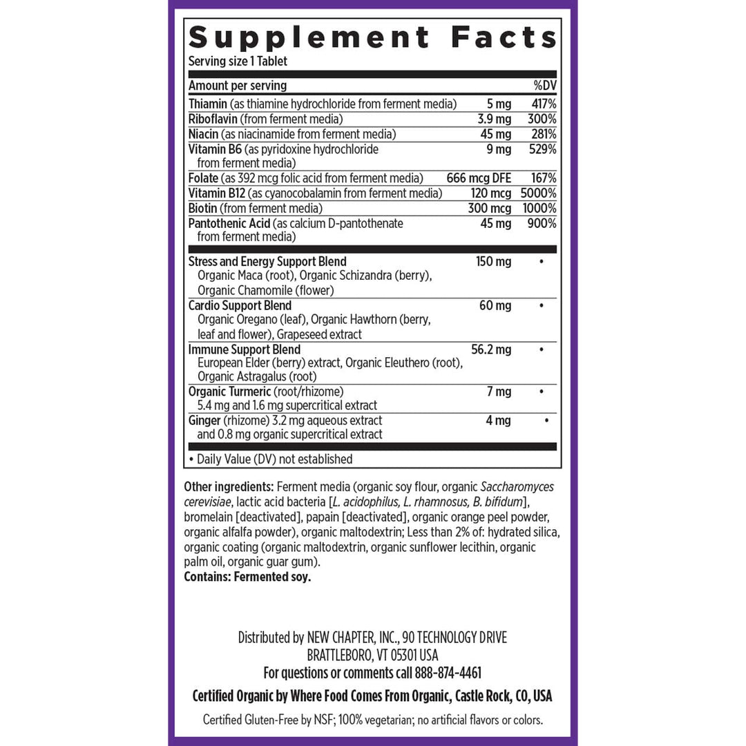 Fermented B-Complex Supplement Facts