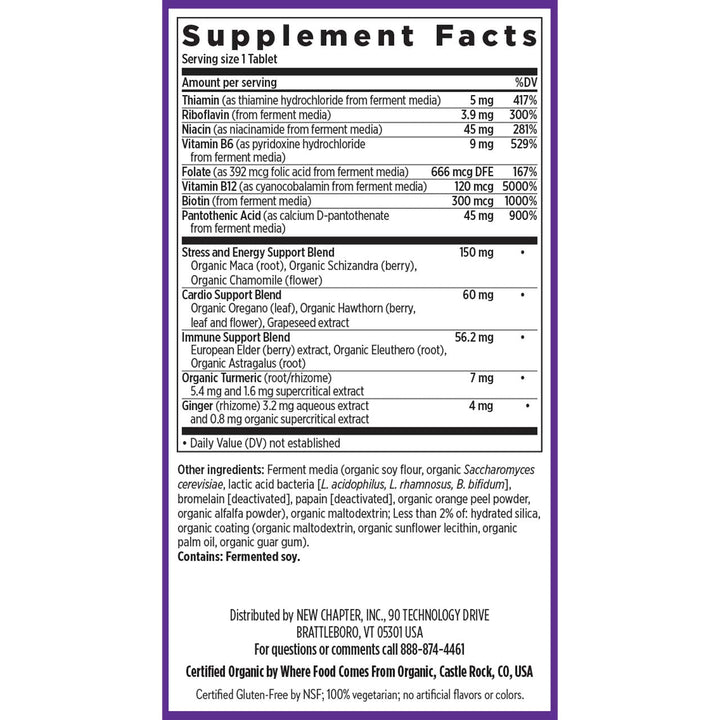 Fermented B-Complex Supplement Facts