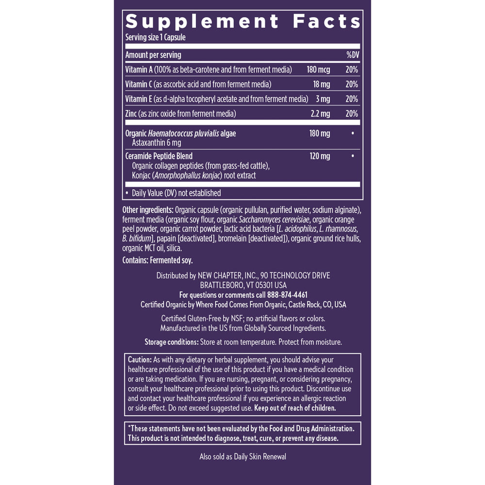 Skin Barrier Boost Supplement Facts