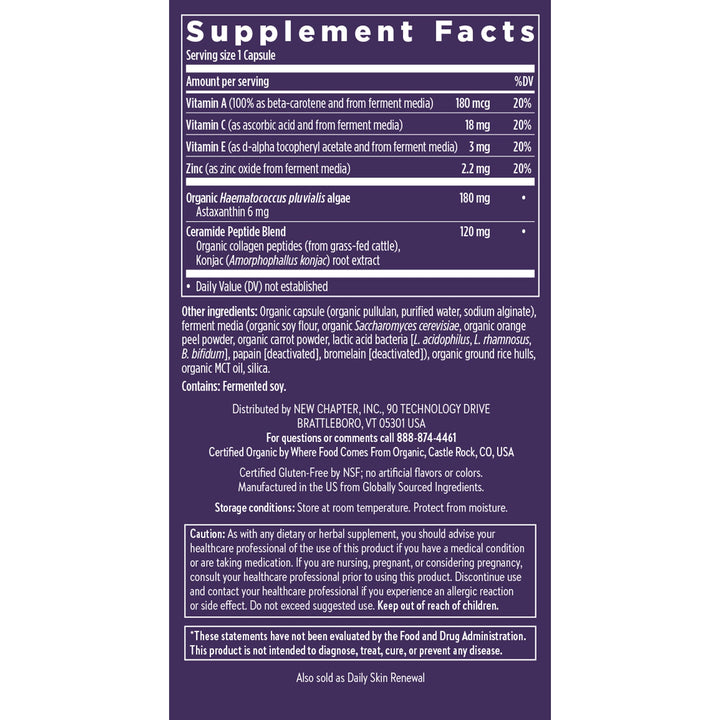 Skin Barrier Boost Supplement Facts
