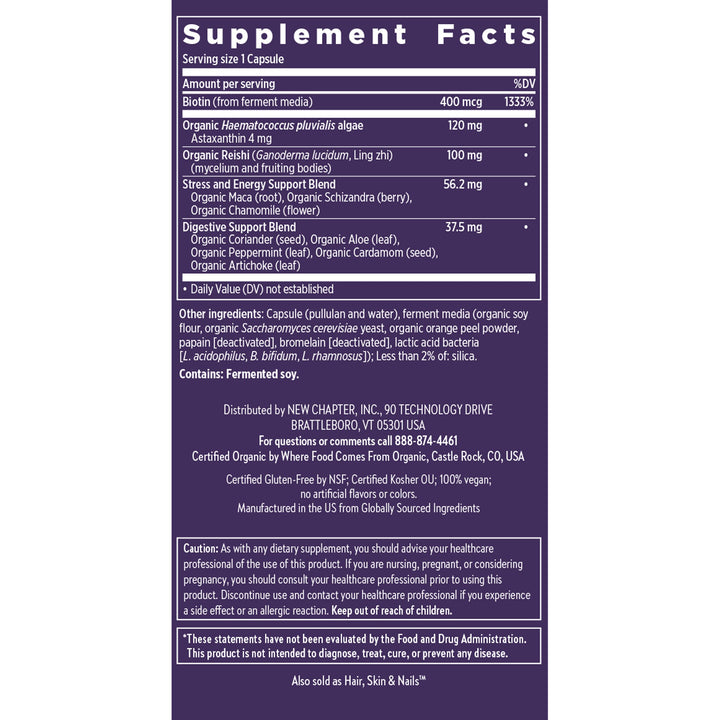 Hair &amp; Nail Defense Supplement Facts