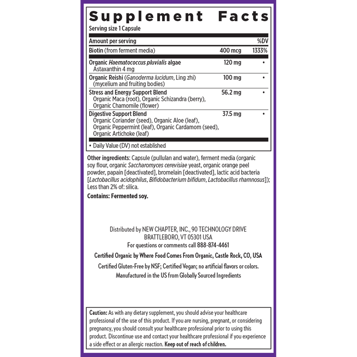 New Chapter Hair Skin &amp; Nails Supplement Facts