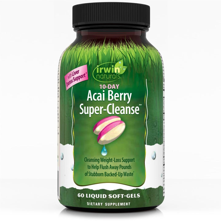 Irwin Naturals - 10 - Day Acai Berry Super Cleanse - 60 Liquid Softgels - The Oasis of Health