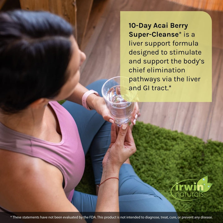 Irwin Naturals - 10 - Day Acai Berry Super Cleanse - 60 Liquid Softgels - The Oasis of Health