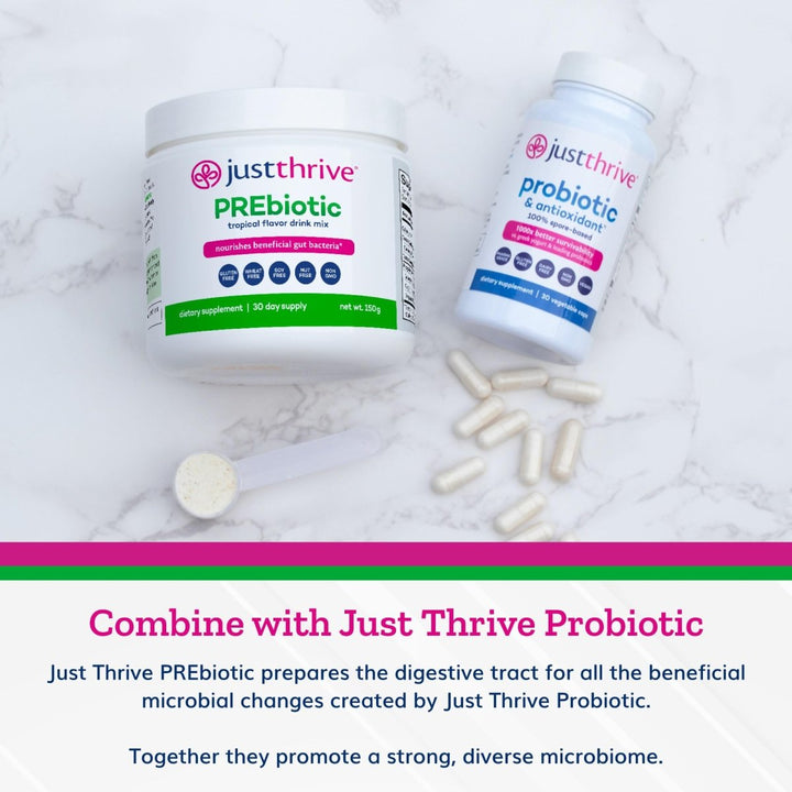 JustThrive - Precision PREbiotic Powder Tropical Flavor - 150 Grams - The Oasis of Health