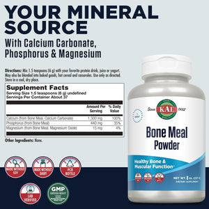 KAL Bone Meal Powder, 8 Ounce - The Oasis of Health