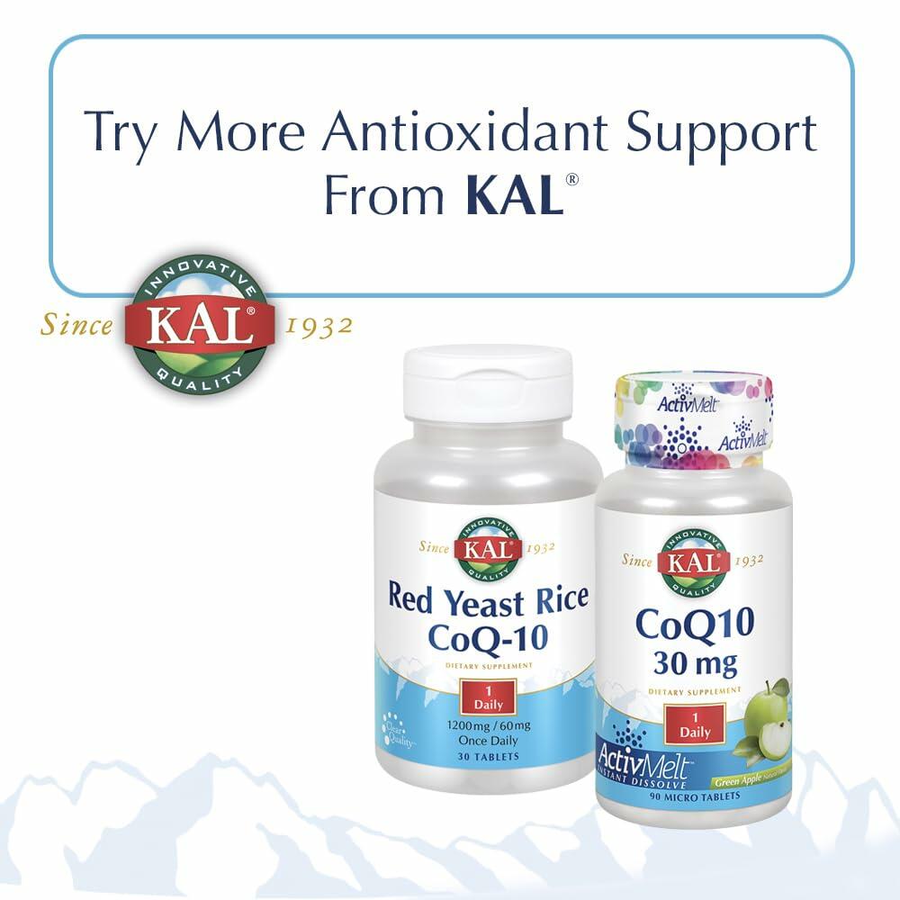 KAL Gamma Oryzanol 100 mg | Powerful Antioxidant for Healthy Aging, Exercise & Lipid Balance Support | ActivTab Rapid Disintegration | 100 Tablets - The Oasis of Health