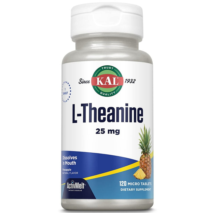 KAL L - Theanine ActivMelt 25mg Pineapple 120 Micro Tablets PN 40757 - The Oasis of Health