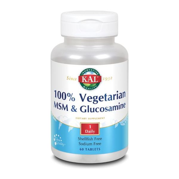 KAL MSM Glucosamine Sulfate 500/500 mg 60 Tablets - The Oasis of Health