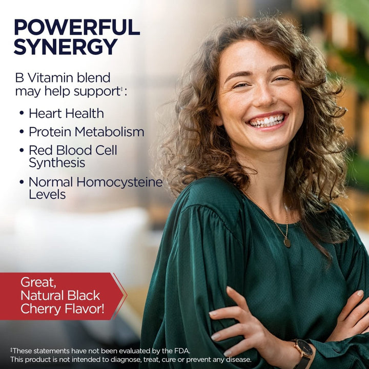 KAL Vitamin B - 6 B - 12 Folic Acid Supplement, B Vitamins for Healthy Energy, Heart & Red Blood Cell Support, w/Vitamin B12 Methylcobalamin and Folate, Natural Cherry, Gluten Free, 60 Serv, 60 Lozenges - The Oasis of Health