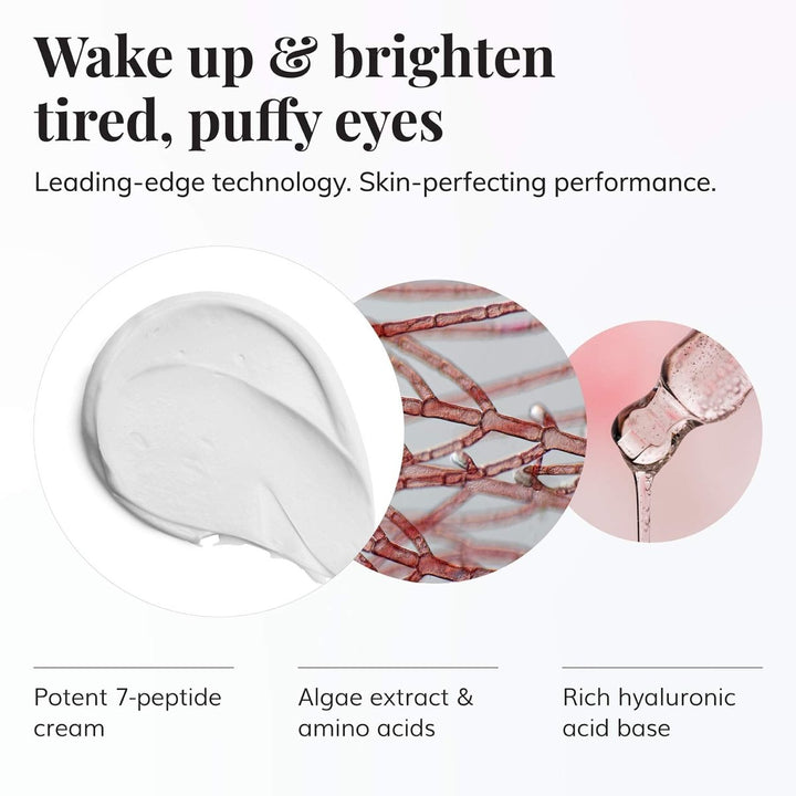 Le Mieux Eye Wrinkle Corrector Cream - Hyaluronic Acid Moisturizer for Eyes with 7 Potent Peptides &amp; Amino Acids, Under Eye Corrector Cream (0.5 oz / 15 ml) - The Oasis of Health
