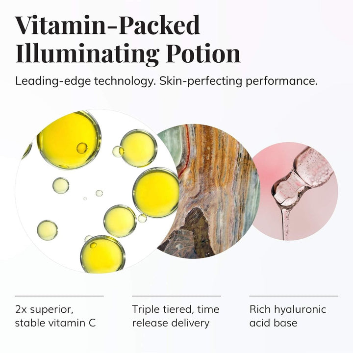 Le Mieux Vita - C Serum - Concentrated Vitamin C & Glutathione Antioxidant Facial Serum for Glowing Skin, Vit C Face Serum to Address the Appearance of Uneven Tone & Blotchiness (1 oz / 30 ml) - The Oasis of Health