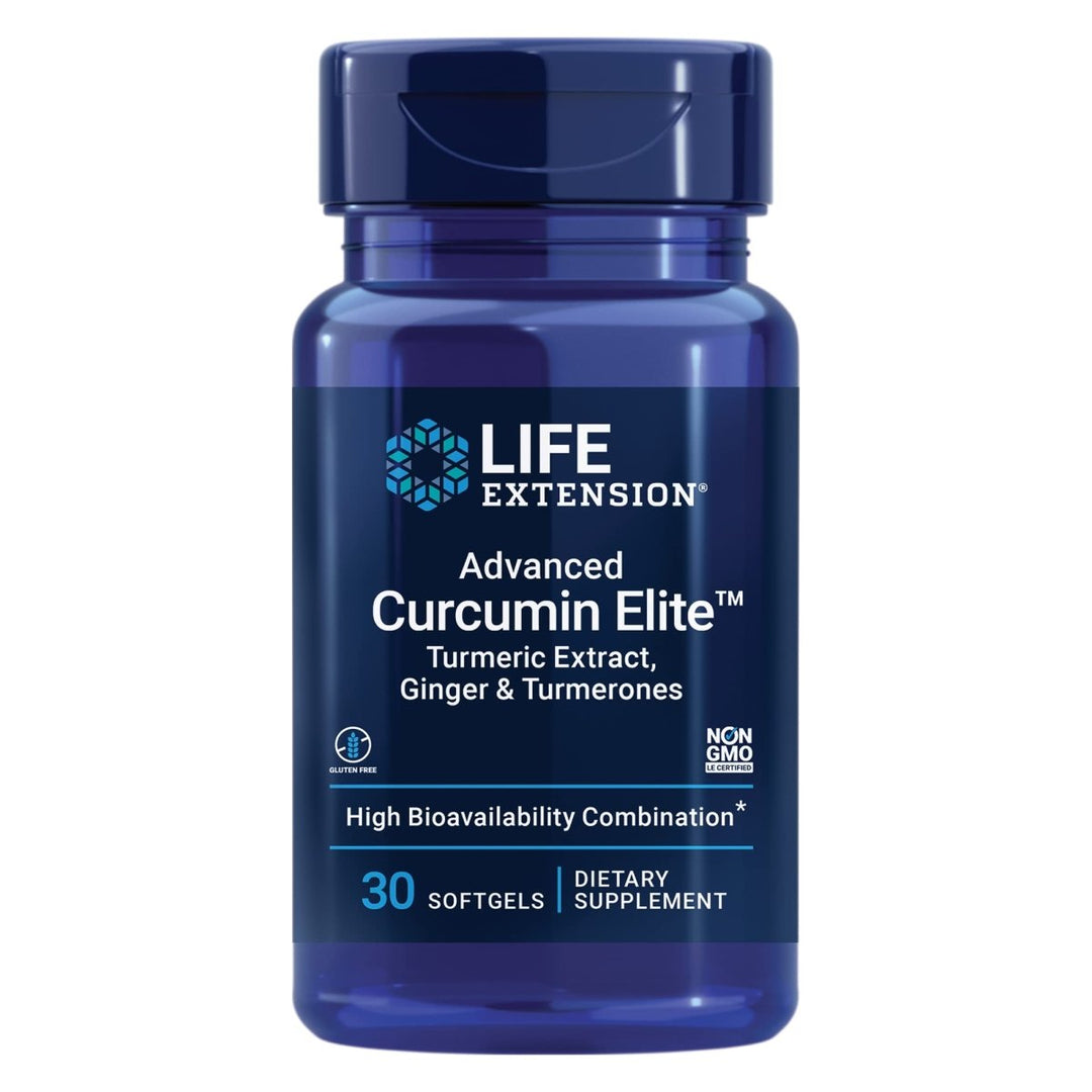 Life Extension Advanced Curcumin Elite Turmeric Extract, Ginger & Turmerones ? For Healthy Inflammatory & Immune Response and Cardiovascualr & Brain Health ? Gluten - Free, Non - GMO ? 30 Softgels - The Oasis of Health