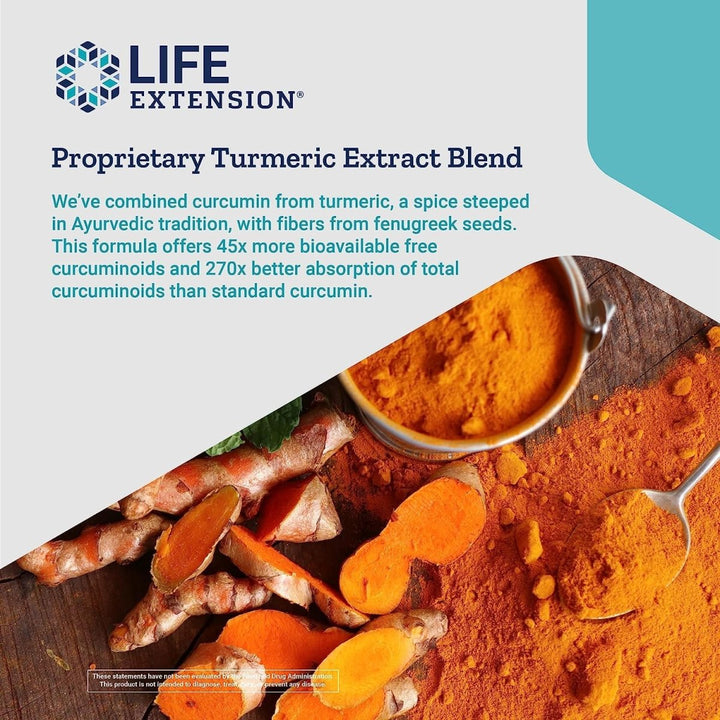 Life Extension Advanced Curcumin Elite Turmeric Extract, Ginger & Turmerones ? For Healthy Inflammatory & Immune Response and Cardiovascualr & Brain Health ? Gluten - Free, Non - GMO ? 30 Softgels - The Oasis of Health