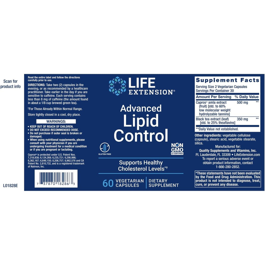 Life Extension Advanced Lipid Control 60 Vcaps - The Oasis of Health