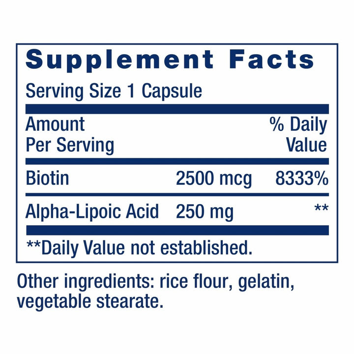 Life Extension Alpha - Lipoic Acid with Biotin, for Cell Protection, Universal antioxidant for Liver & Nerve Health, Gluten - Free, Non - GMO, 60 Capsules - The Oasis of Health
