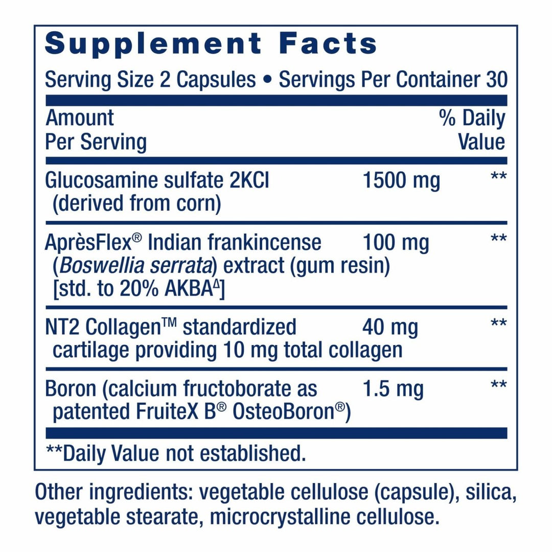 Life Extension ArthroMax� Advanced NT2 Collagen� & Apr�sFlex�, glucosamine sulfate, Boswellia (Indian frankincense), joint health, mobility, gluten - free, non - GMO, 60 capsules - The Oasis of Health