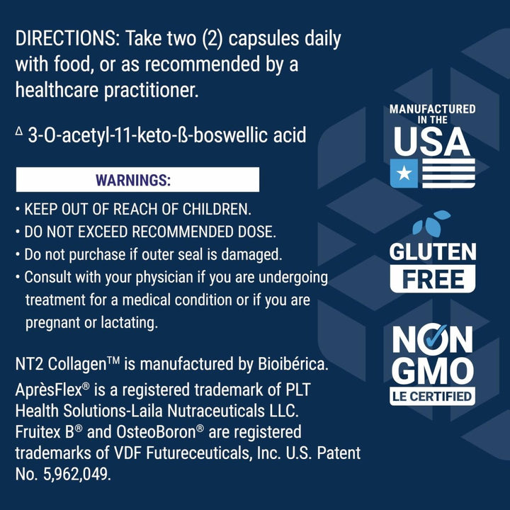 Life Extension ArthroMax� Advanced NT2 Collagen� & Apr�sFlex�, glucosamine sulfate, Boswellia (Indian frankincense), joint health, mobility, gluten - free, non - GMO, 60 capsules - The Oasis of Health