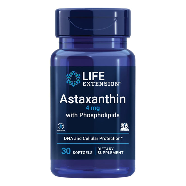Life Extension Astaxanthin with Phospholipids 4 mg - For Eye &amp; Heart Health + Metabolic &amp; Cardiovascular Health - Supports Inflammatory &amp; Immune Response - Gluten Free, Non - GMO - 30 Softgels - The Oasis of Health