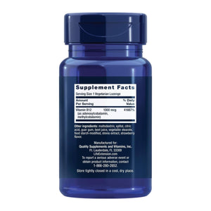 Life Extension B12 Elite, adenosylcobalamin, methylcobalamin, Two Active Forms for Brain Health & Dopamine Production, Non - GMO, Gluten - Free, Vegetarian, 60 lozenges - The Oasis of Health