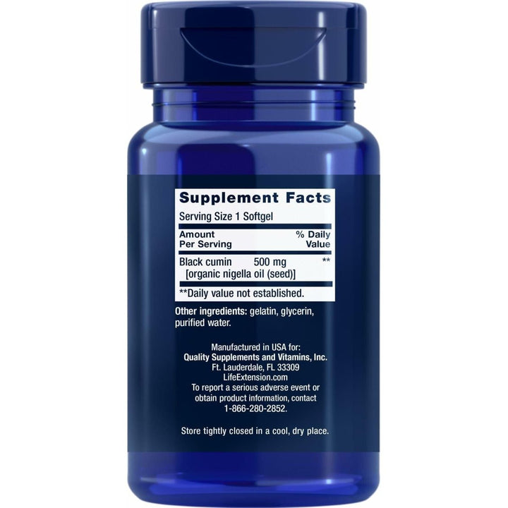 Life Extension Black Cumin Seed Oil, 60 softgels (Pack of 2) - The Oasis of Health