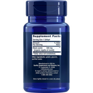 Life Extension Black Cumin Seed Oil, 60 softgels (Pack of 2) - The Oasis of Health