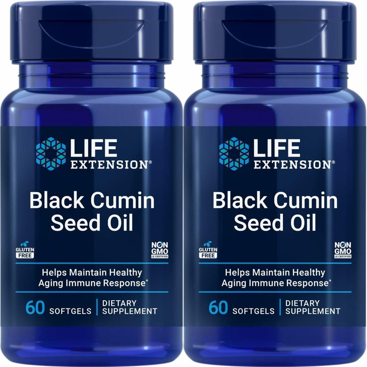 Life Extension Black Cumin Seed Oil, 60 softgels (Pack of 2) - The Oasis of Health