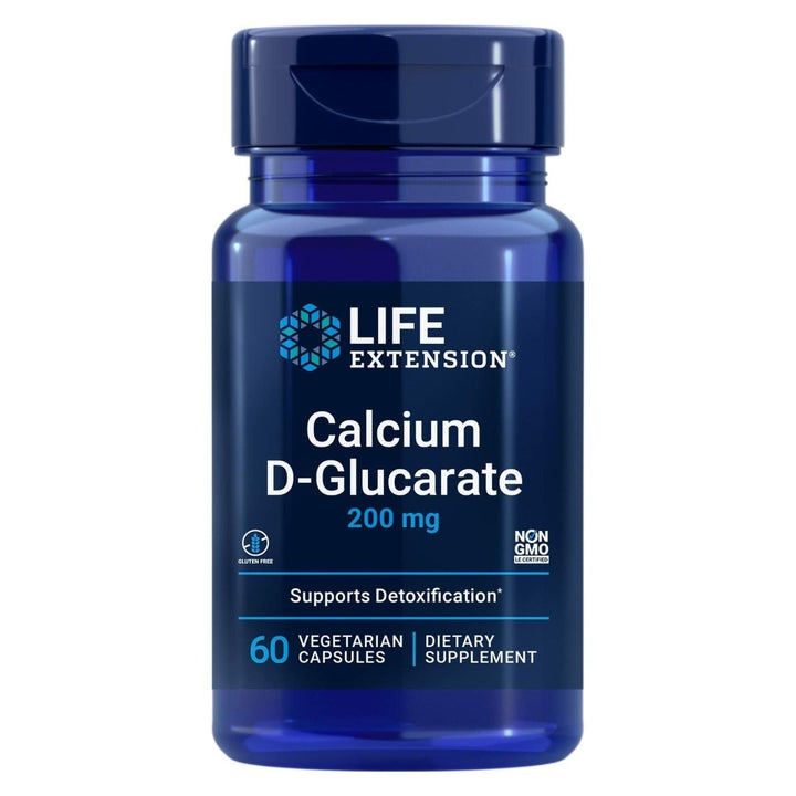 Life Extension Calcium D - Glucarate, 200 mg - Supports Detoxification, Helps Flush Out Unwanted Compounds � Gluten - Free, Non - GMO, Vegetarian � 60 Capsules - The Oasis of Health