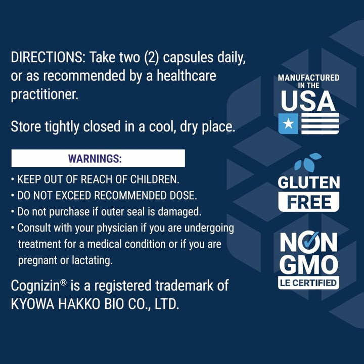 Life Extension Citicoline (CDP - Choline) - Citicoline Supplement for Brain & Cognitive Health, Focus, Attention, Memory Function - Non - GMO, Gluten Free, Vegetarian - 60 Capsules - The Oasis of Health