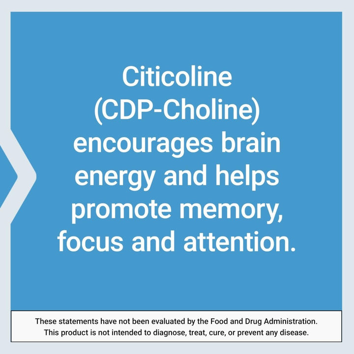 Life Extension Citicoline (CDP - Choline) - Citicoline Supplement for Brain & Cognitive Health, Focus, Attention, Memory Function - Non - GMO, Gluten Free, Vegetarian - 60 Capsules - The Oasis of Health