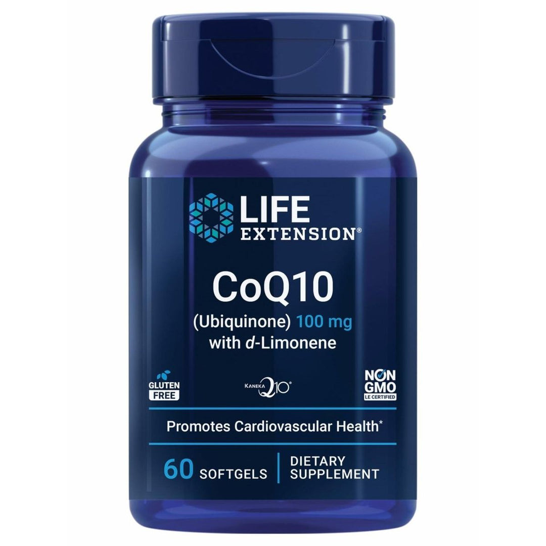 Life Extension CoQ10 (Ubiquinone) with d - Limonene – Heart Health, Fight General Fatigue, Better Absorption – Gluten - Free, Non - GMO – 60 Softgels - The Oasis of Health