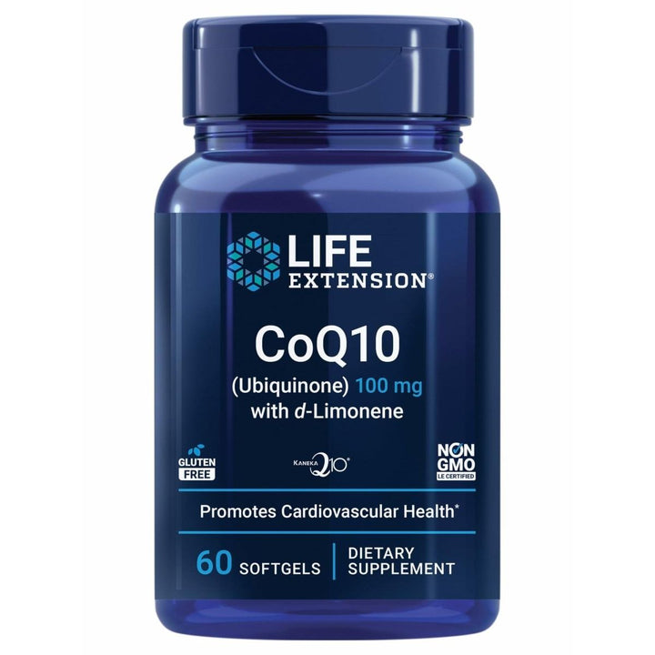 Life Extension CoQ10 (Ubiquinone) with d - Limonene – Heart Health, Fight General Fatigue, Better Absorption – Gluten - Free, Non - GMO – 60 Softgels - The Oasis of Health