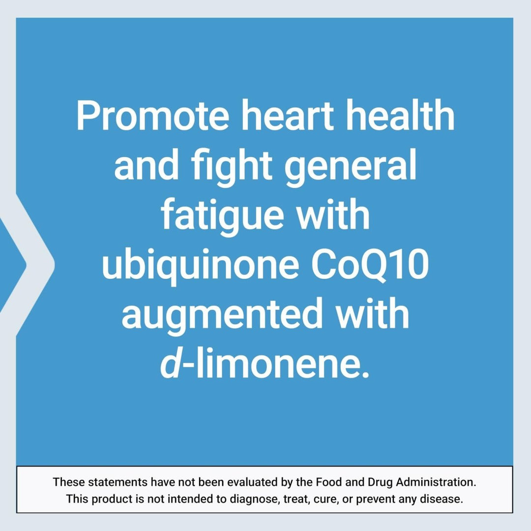 Life Extension CoQ10 (Ubiquinone) with d - Limonene – Heart Health, Fight General Fatigue, Better Absorption – Gluten - Free, Non - GMO – 60 Softgels - The Oasis of Health