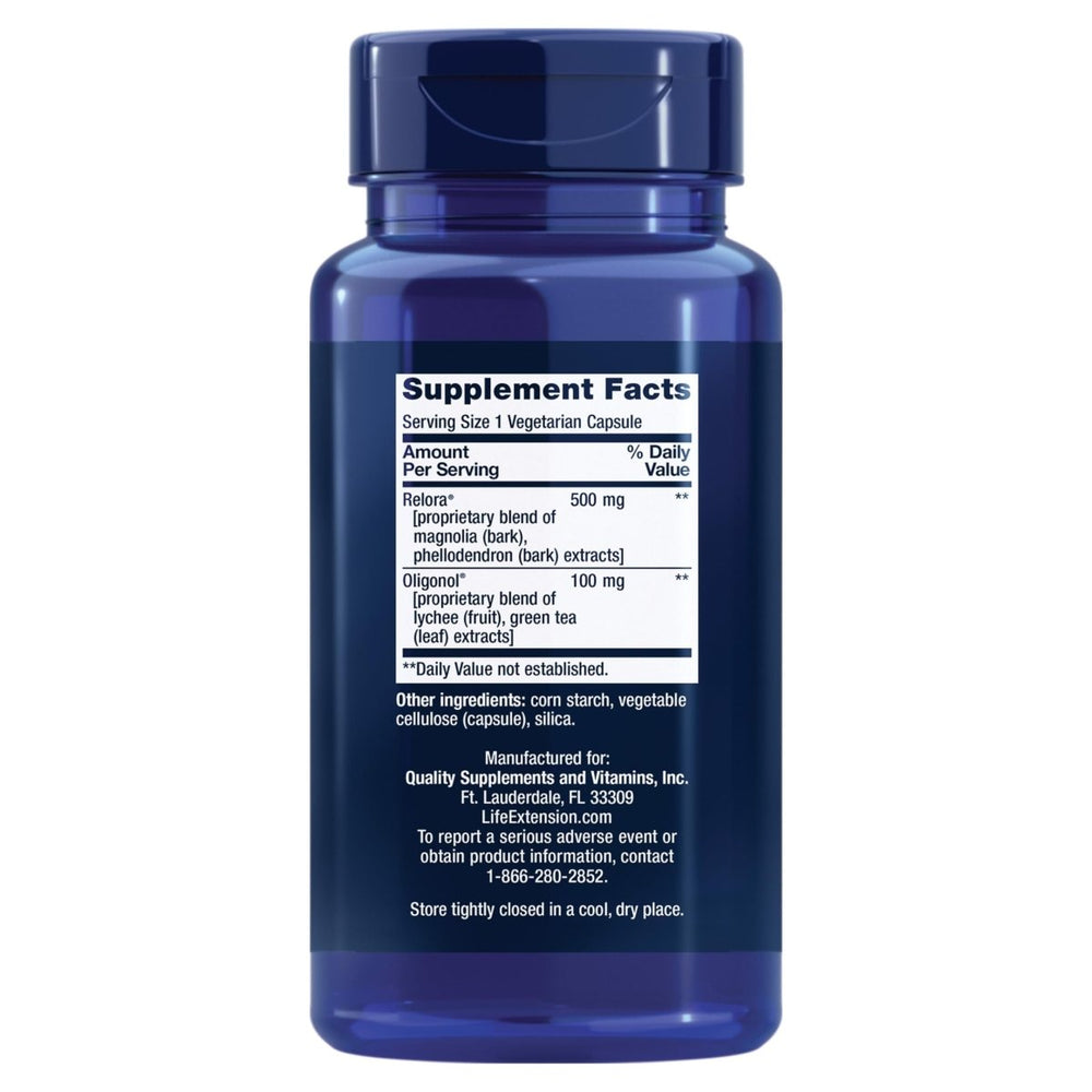 Life Extension Cortisol - Stress Balance, Relora? Magnolia bark, Green Tea, Lychee Extract, Manage Stress, Maintain Healthy cortisol Levels, Gluten Free, Non - GMO, Vegetarian, 1 - Daily, 30 Capsules - The Oasis of Health