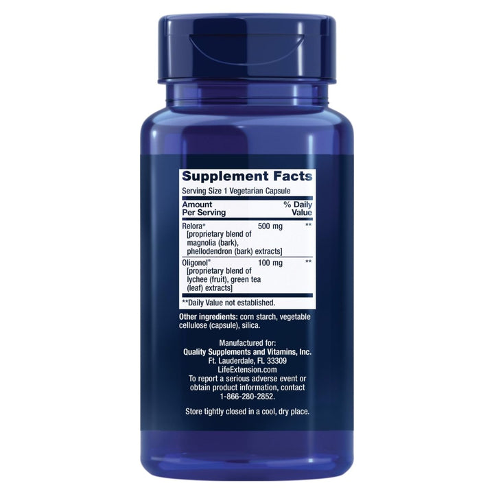 Life Extension Cortisol - Stress Balance, Relora? Magnolia bark, Green Tea, Lychee Extract, Manage Stress, Maintain Healthy cortisol Levels, Gluten Free, Non - GMO, Vegetarian, 1 - Daily, 30 Capsules - The Oasis of Health