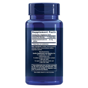 Life Extension DHEA 25 mg – For Hormone Balance, Immune Support, Sexual Health and Anti - Aging - Supports Memory & Mood - Non - GMO, Gluten - Free, Vegetarian - 100 Dissolve - In - Mouth Tablets - The Oasis of Health