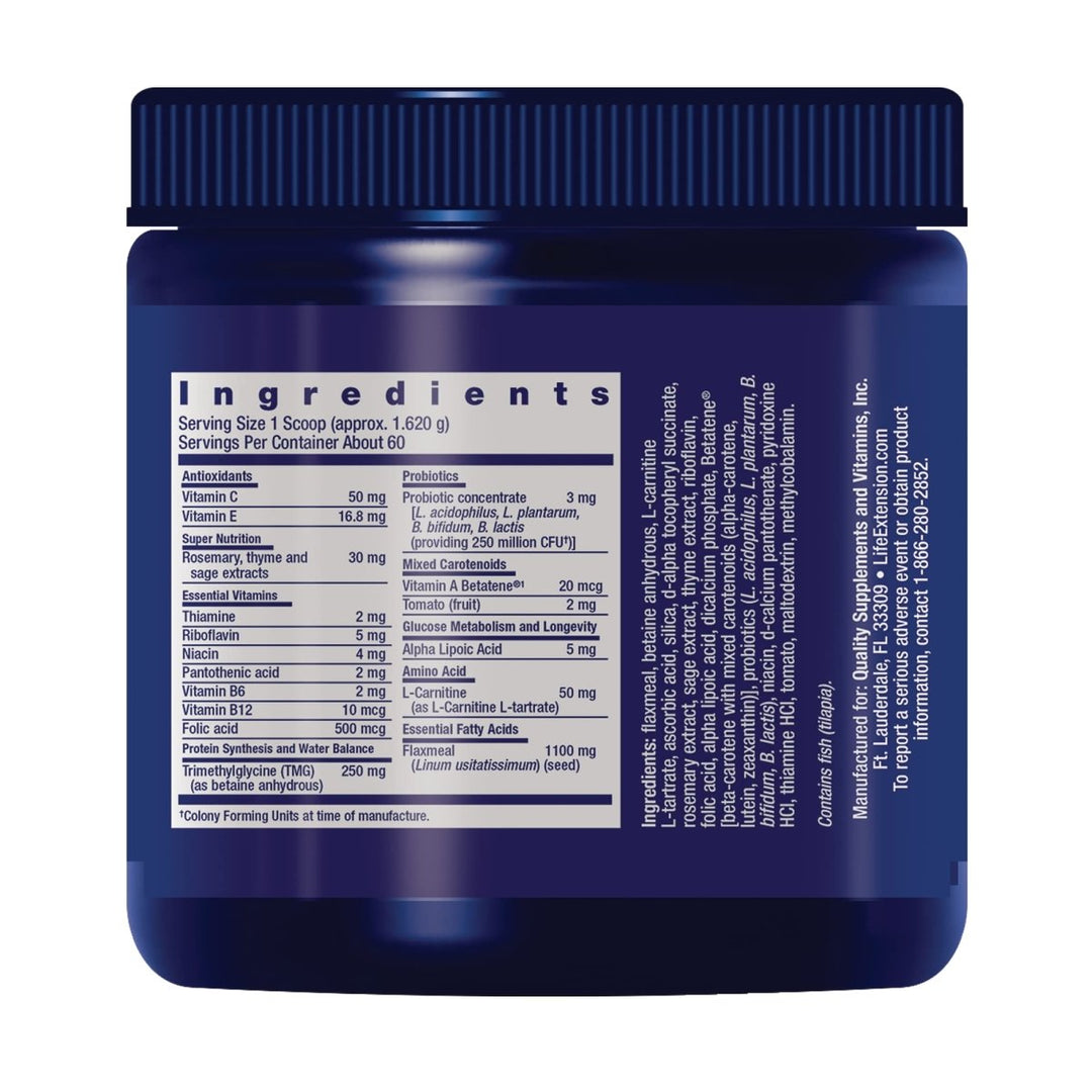 Life Extension Dog Mix - Daily Nutrition Care Supplement Powder for Your Canine Pet - Advanced Formula with Vitamins, Probiotics &amp; Essential Fatty Acids - Gluten - Free, Non - GMO ? 100 g, 60 Servings - The Oasis of Health